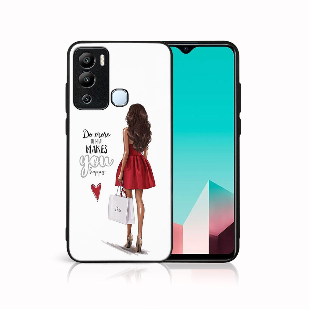 MY ART Ochranný Kryt Pro Infinix Hot 12i RED DRESS (137)