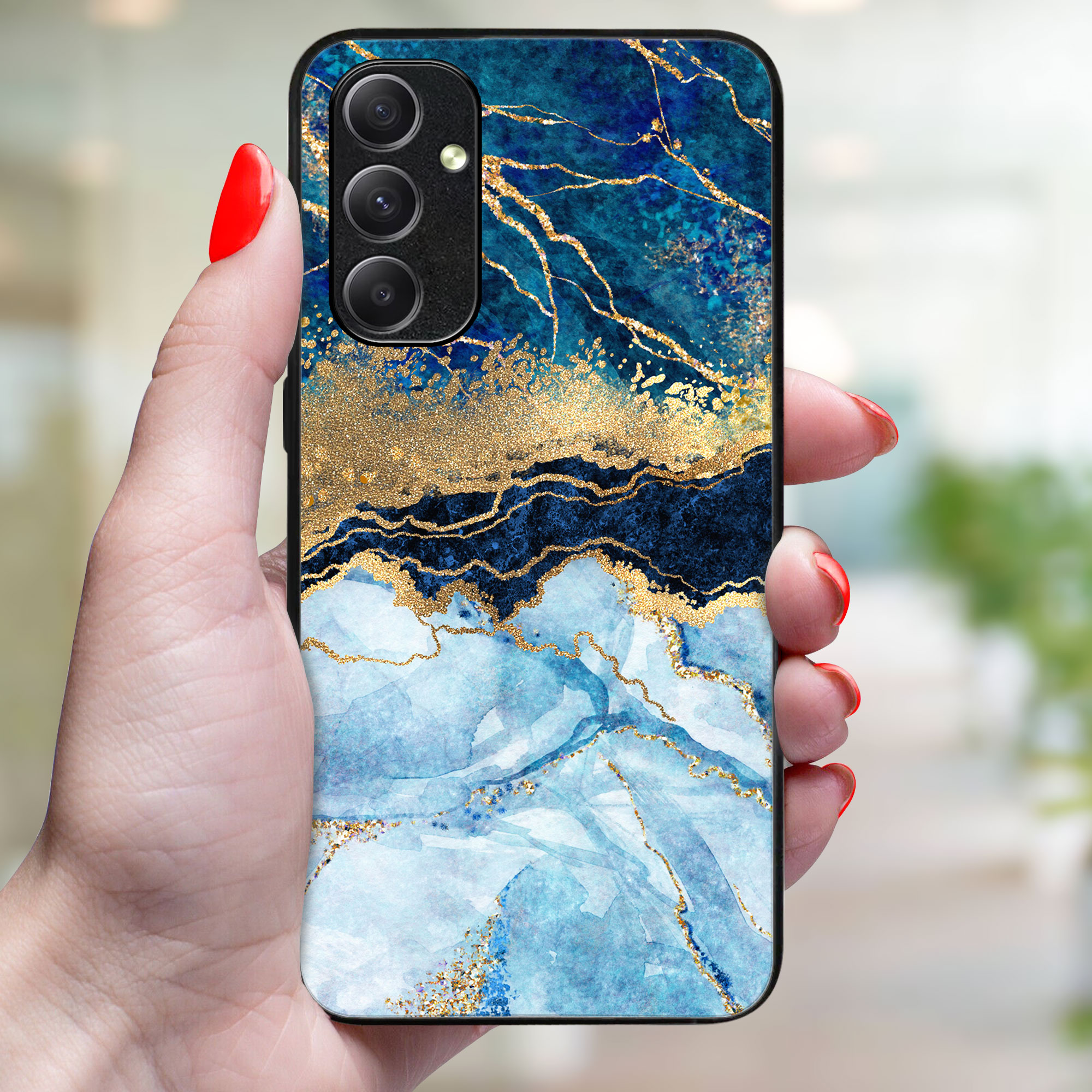 MY ART Ochranný Kryt Pre Samsung Galaxy A14 / A14 5G BLUE MARBLE (141)