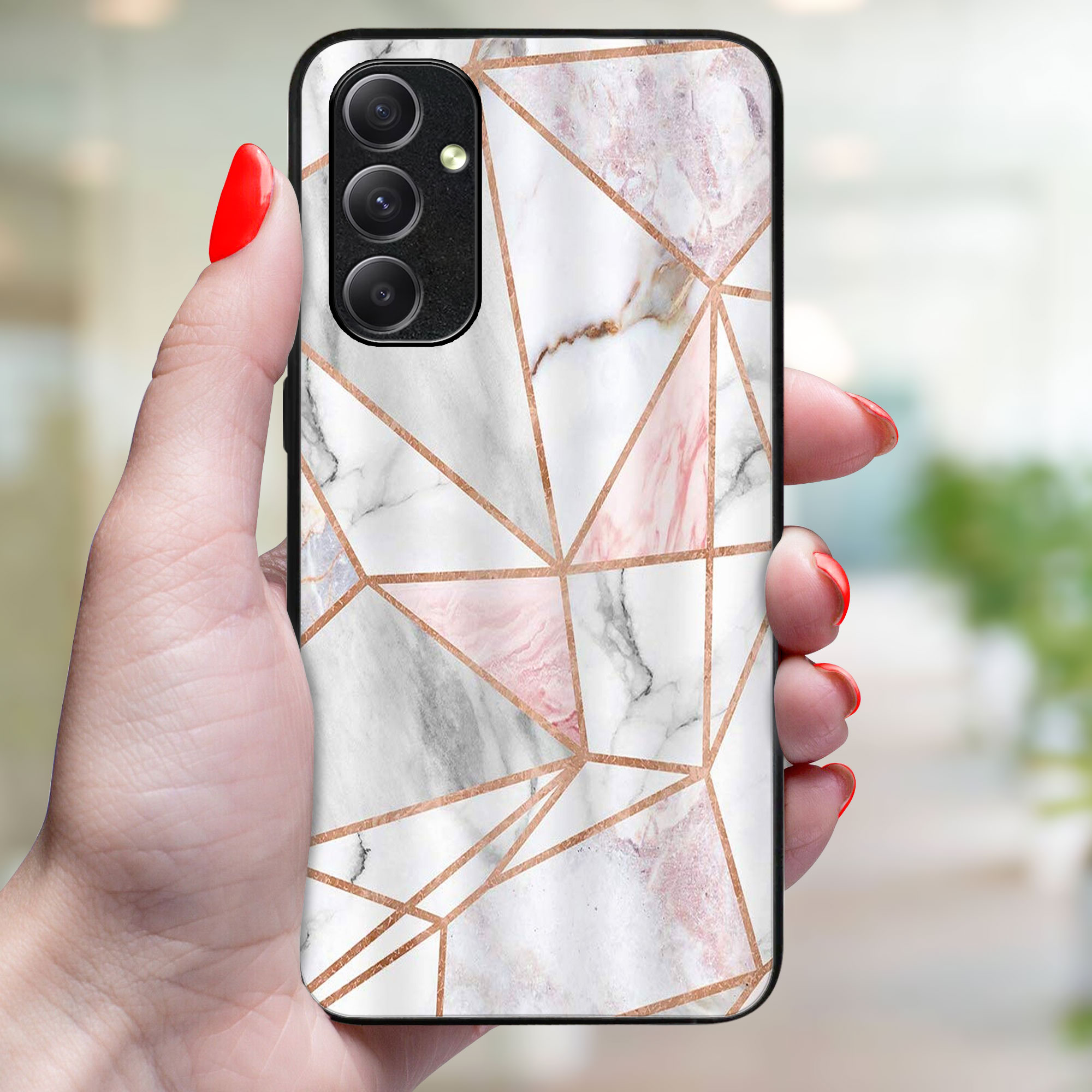 MY ART Ochranný Kryt Pre Samsung Galaxy A14 / A14 5G PINK MARBLE (143)