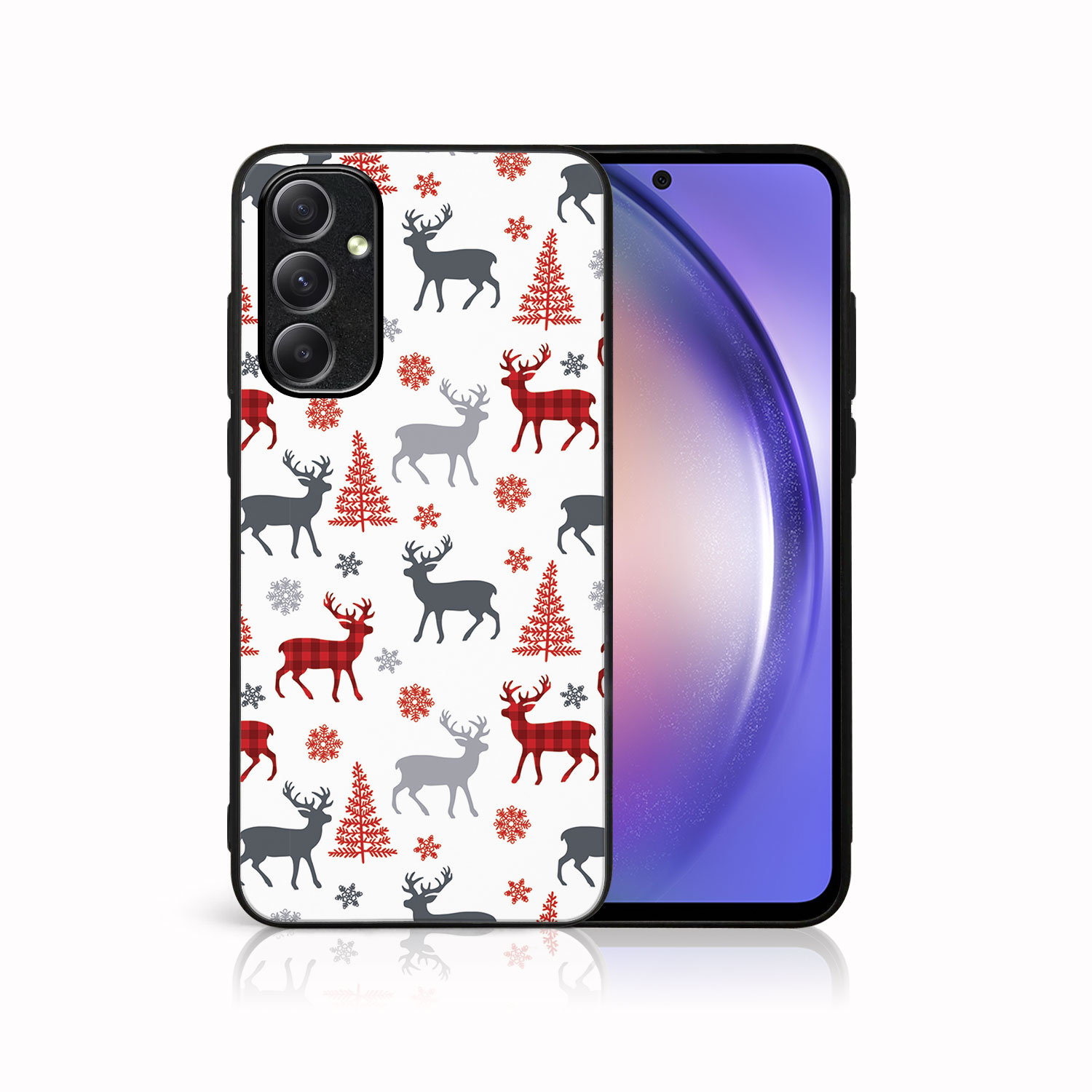 MY ART Kryt S Vánočním Designem Samsung Galaxy A14/A14 5G DEER (068)