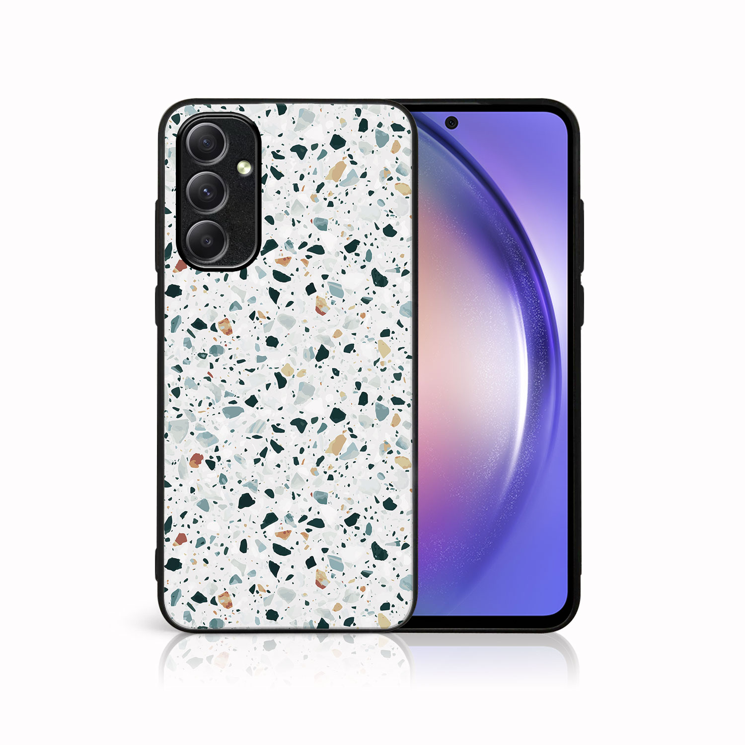 MY ART Ochranný Kryt Pre Samsung Galaxy A14 / A14 5G GREY TERRAZZO (163)