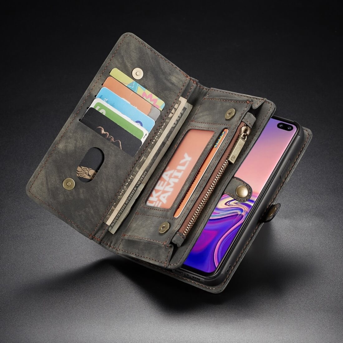 WALLET Obal S Peněženkou 2v1 Pro Samsung Galaxy S10 černý