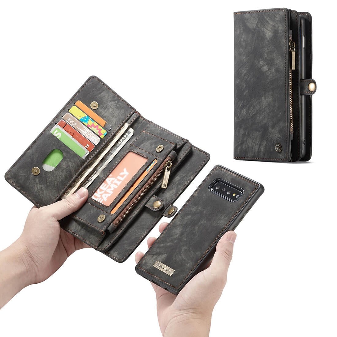 WALLET Obal S Peněženkou 2v1 Pro Samsung Galaxy S10 černý