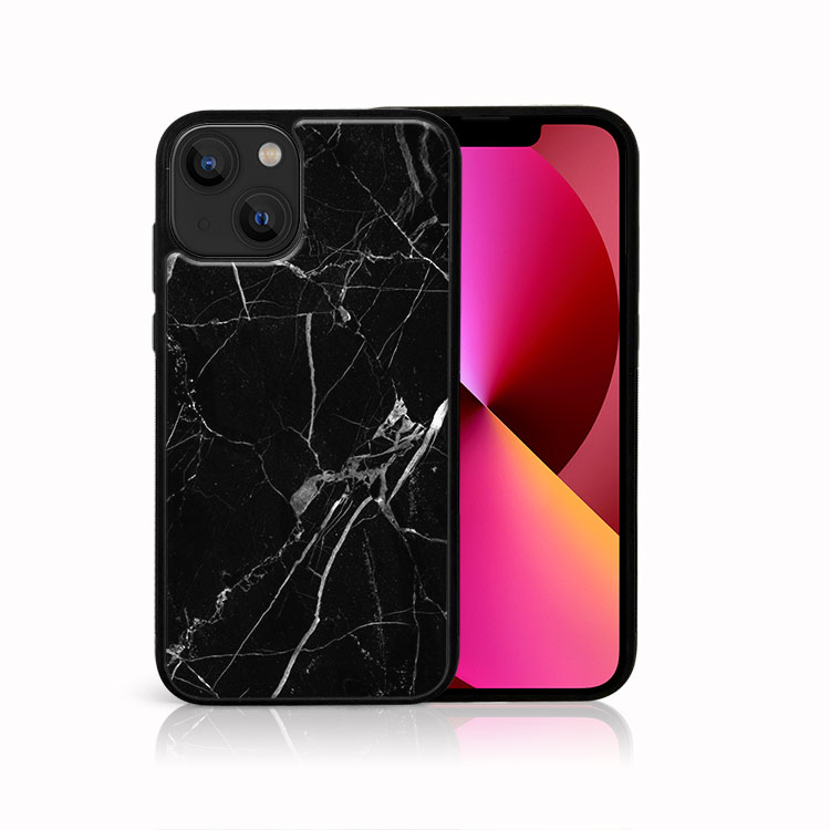 PROTEMIO 41215 MY ART Silikonový kryt Apple iPhone 13 BLACK MARBLE (142)