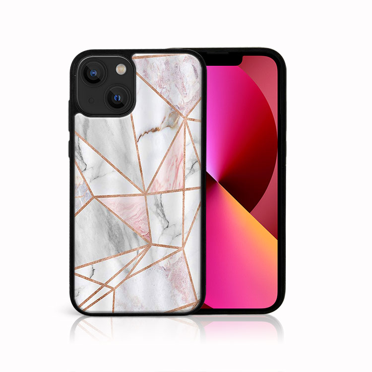 PROTEMIO 41235 MY ART Silikonový kryt Apple iPhone 13 PINK MARBLE (143)