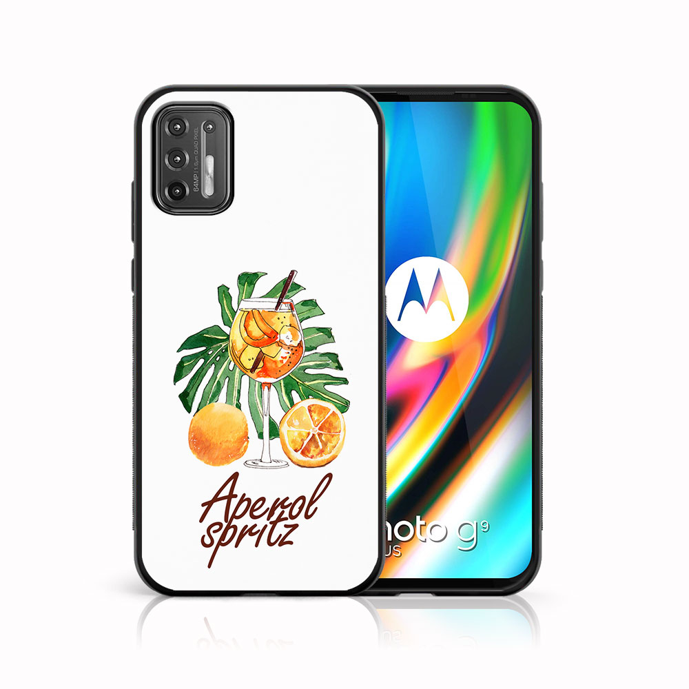 PROTEMIO 43973 MY ART Silikonový obal Motorola Moto G9 Plus APEROL (127)