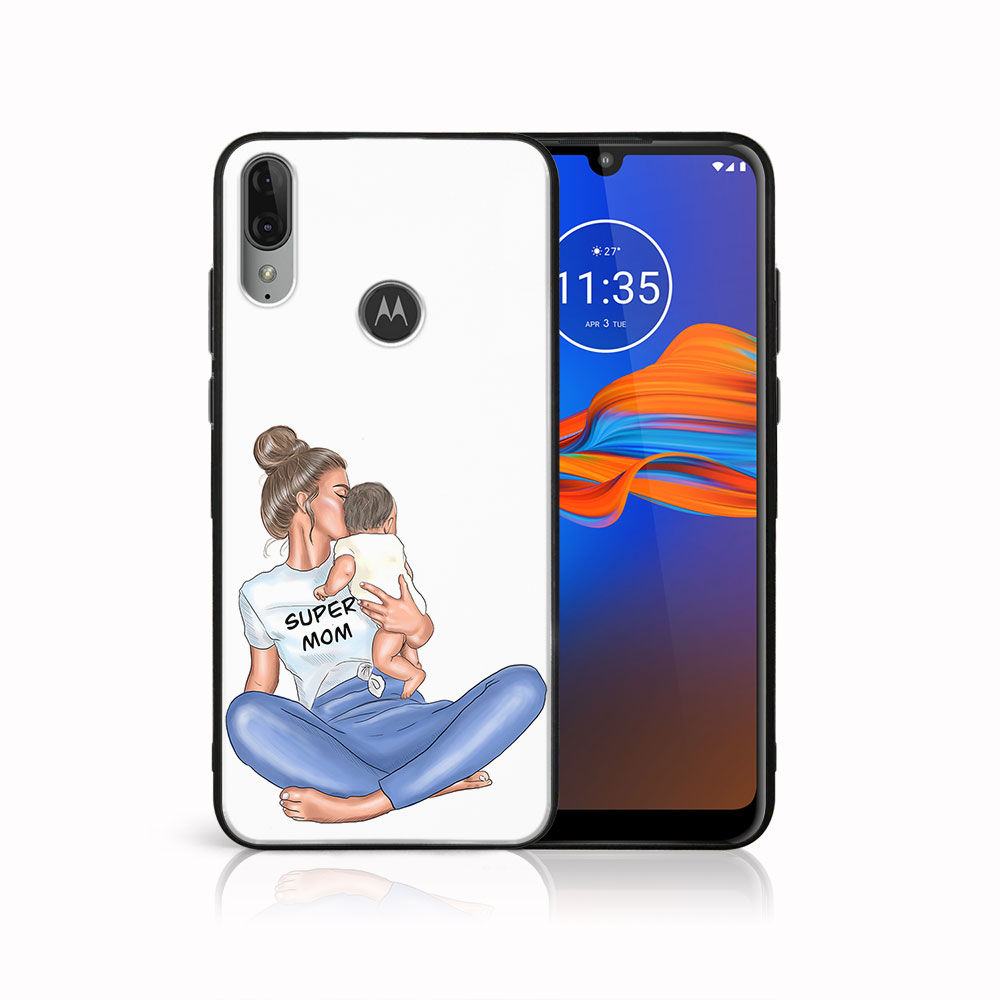 PROTEMIO 45261 MY ART Silikonový obal Motorola Moto E6 Plus SUPERMOM (112)