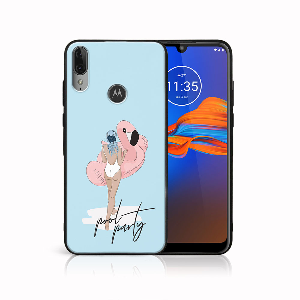 PROTEMIO 45283 MY ART Silikonový obal Motorola Moto E6 Plus POOL (126)