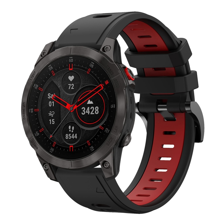 DOUBLE - COLOR RUBBER Řemínek Pro Garmin Epix Gen 2 (2. Generace) černý